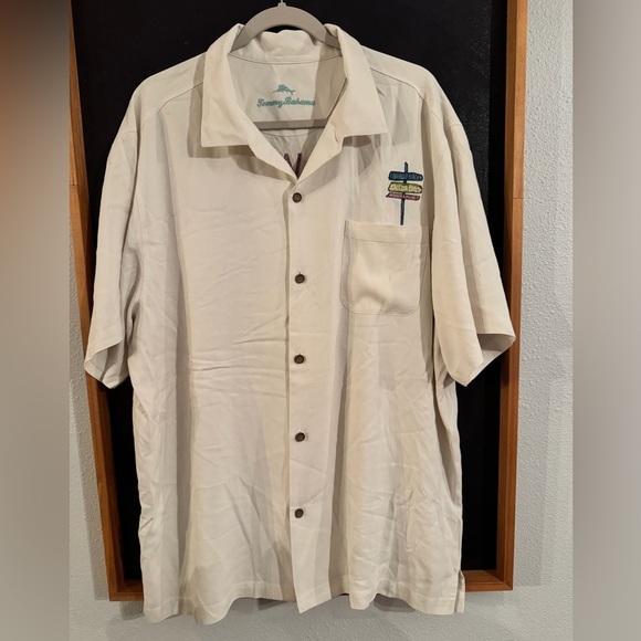 Tommy Bahama Other - Tommy Bahama 100% Silk Hawaii embroidery Button Down Shirt XXl